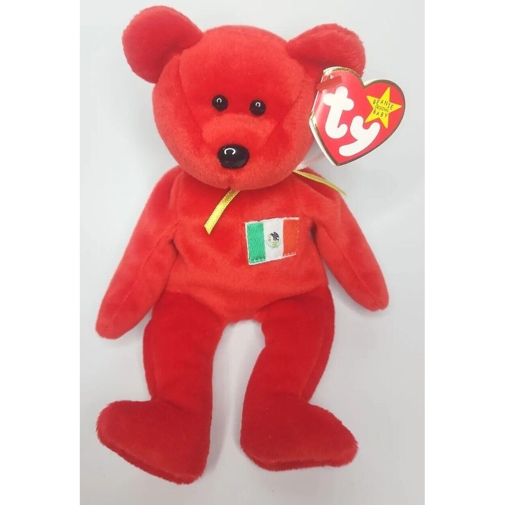 1999 Ty Beanie Baby Osito Retired Mexican Red Bear BB23